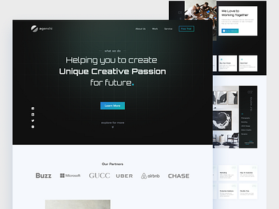Agency Landing Page - Agenshi agency landing page ui uidesign web design