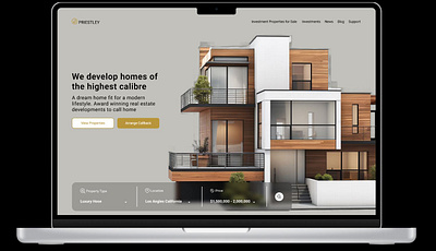 Real Estate Web UI Design ui design