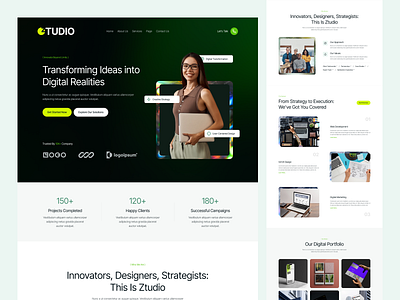 Ztudio - Digital Agency Website clean website digital agency digital marketing elementor landing page modern website ui design web design website design wordpress