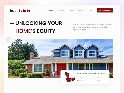 Real Estate branding company concept design financial independence financialfreedom home equity access home equity solutions homeequity innovative financing no interest loans ui ux