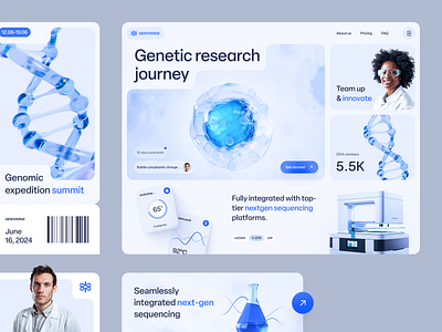 Landing for a Healthcare Company ✦ Genoverge landing landing design landing page landing page design landing ui landing ux