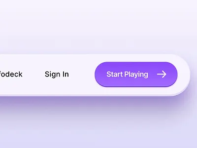 Interactive Button Nav Bar animated button animation bar button cta figma landing page light navbar navigation purple