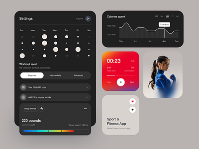 UX-UI for a Fitness Product ✦ Aktion design interface product service startup ui ux web website