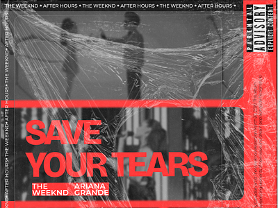 Redesigning The Weeknd's "Save Your Tears" poster album albumposter design figma fontober graphic design music poster ui ux