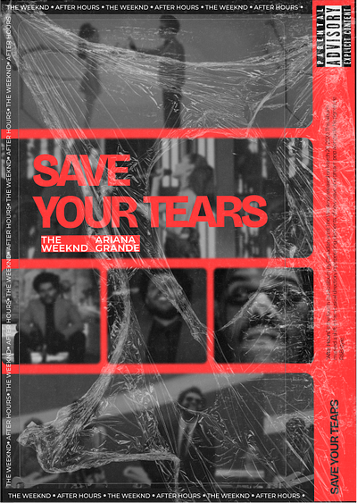 Redesigning The Weeknd's "Save Your Tears" poster album albumposter design figma fontober graphic design music poster ui ux