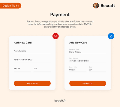 UI Design Tips - #1 Payment do dodont dont tips ui design ux design