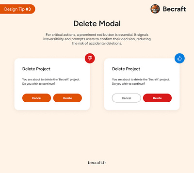 UI Design Tips - #3 Delete Modal design do dodont dont tips ui design ux design