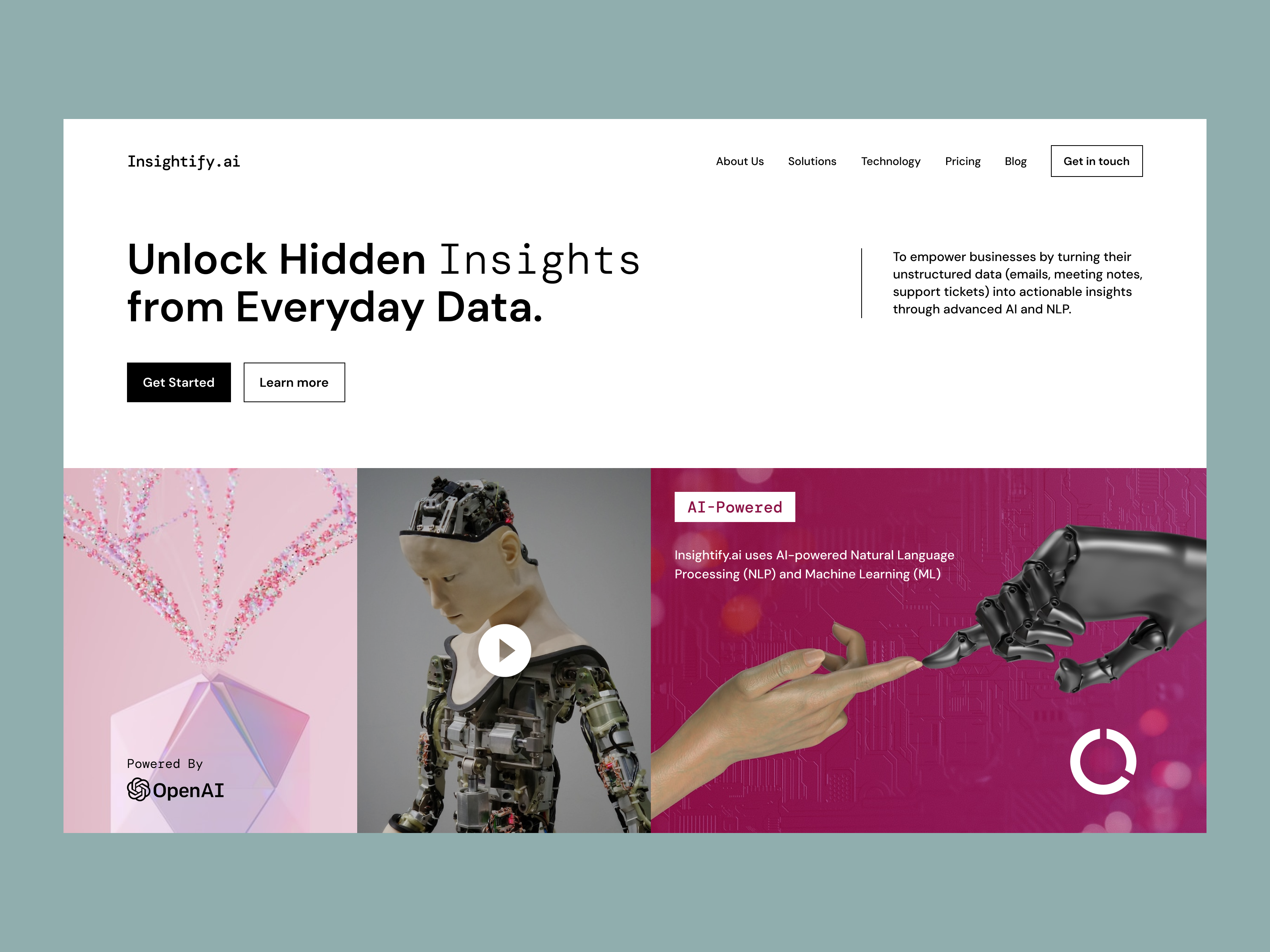 AI-Powered Technology Company Web Design ai ai startup branding clean company design dribbble dribbble best shot landing page product technology ui web webdesign website