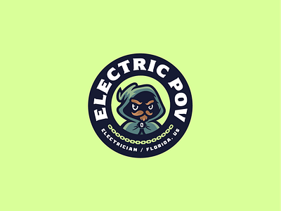 Electric POV Logo Design branding character electric electrician eye graphic design logo logo design magic mascot logo pov visual identity wizard