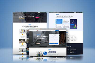 Custom Cleaning Service Website Design - Professional & Engaging branding graphic design logo motion graphics ui