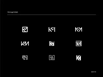 KM logo brandidentity branding concept creative logo flat design graphic design identity km initials km logo letter k letter m lettermark logo logo design logodesign logotype minimal monogram typography vector