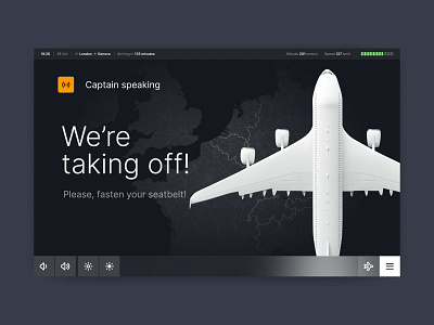 In-Flight Entertainment Platform airplane design flight ife inflight interface layout minimal ui ux web