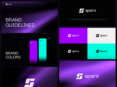 Sparx bento brand branding design gradient guidebook guidelines icon identity logo mark noise ui vector