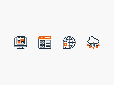 SaaS Icons dashboard icon design assets eklip studio graphic design icon icons internet network saas technology ui