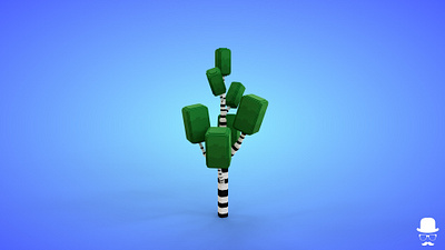 Voxel Tree 7.1 Model - 3D Lowpoly Game Asset 3d 3d model fantasy game asset lowpoly magicavoxel voxedit voxel art