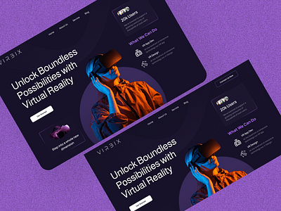 VR Landing Page design landing page uxui design vr design vr landing page vr website desing website design