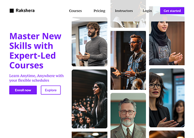 Online Course Platform landing page cta design figma landing page ui ux website design