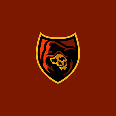 DARK SKULL logo - FOR SALE calavera dark design esports face gaming graphic design hood logo mascot red skull vector