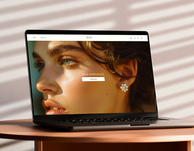 Figma Design of e-Commerce Website Jewelry Earrings brand branding design e commerce earrings ecommerce homepage jewelry logo marketing minimalistic sell store trend ui ux web design webdesign website webstore