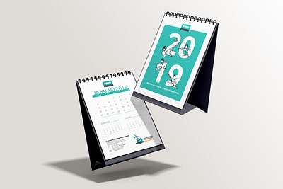 Kobelco: Desk Calendar calendar design graphic design illustration