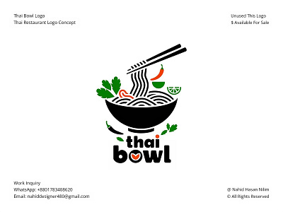 Restaurant Logo, Thai Restaurant Logo, Food Logo, Logo Design asian restaurant logos branding fast food logo food logo food logo design graphic design graphic designer logo design noodles logo restaurant design restaurant logo retaurant logo design thai food logo thai food logos thai house restaurant logo thai noodles logo thai noodles logo design thai restaurant logo thai restaurant logo ideas thai restaurant lotus