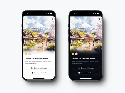 Login | Create Account app create account dark darkmode japanese login midjourney mobile product signin signup takara ui