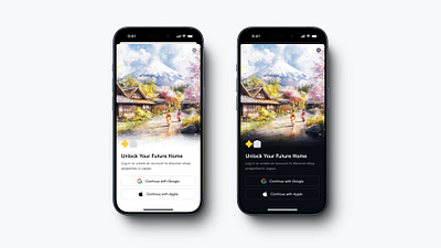 Login | Create Account app create account dark darkmode japanese login midjourney mobile product signin signup takara ui