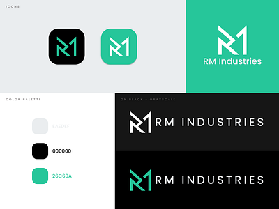 RM Industries Logo Design | Branding | BusinessLogo | brand branding creativelogo graphicdesign graphicdesigners logo logobrading logoconcept logodesigner logoinspiration logojob logomaker logomark logostyle logotypr minimal