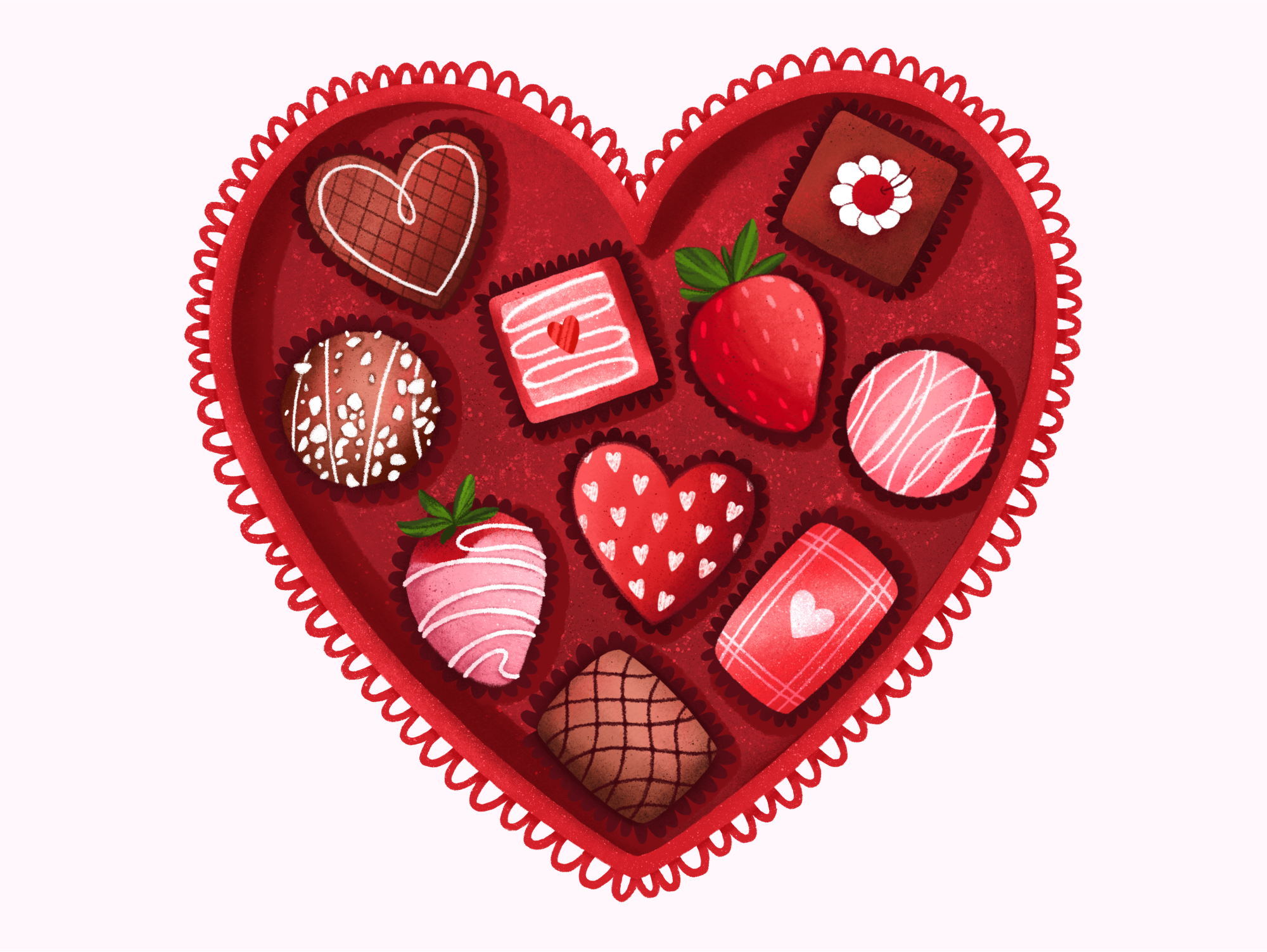 Sweet heart art clipart colorfull design digital art heart heart illustration illustration procreate red heart red illustration shapes sweet valentines valentines day