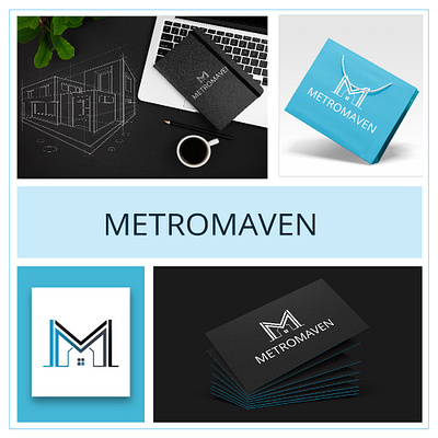 Metromaven Logo. company logo minimal modern real estate real estate logo uniqe logo