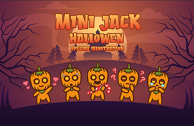 Mini Jack Halloween Special Illustration brand identity branding cute graphic design halloween illustration logo mascot mascot logo motion graphics packaging design vector visual visual identity