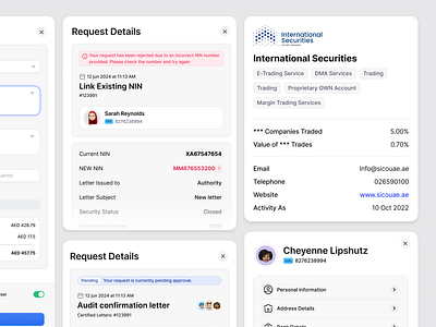 Stock Transfers & Requests abudhabi app bill design dfm figma financial generate minimal minimaldesign report request stock transfer stocks ui user profile ux website