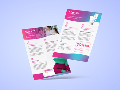 Marvin Mental Health Teletherapy Flyer Design design flyer flyer design graphic graphic design infographic infographic design mental health mental health app mental health flyer photoshop print print design startup teletherapy therapy