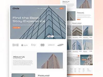 Circle - Booking Hotel - Landing Page booking full page image hotel landing page ui design website