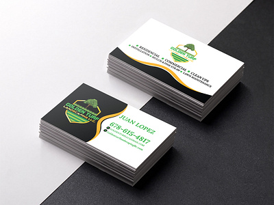 I will design lawn care, landscaping logo and business card, doo door hanger and yard sign graphic design logo