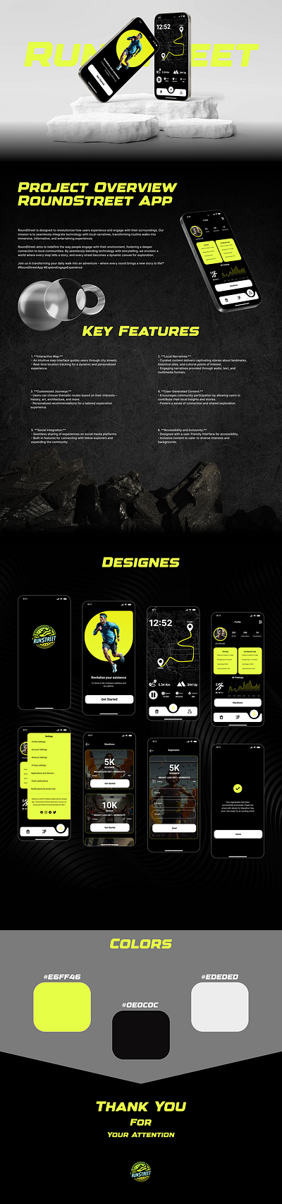 RunStreet: Mobile App Concept (IOS Case Stydy) branding case study design logo product design ui ux