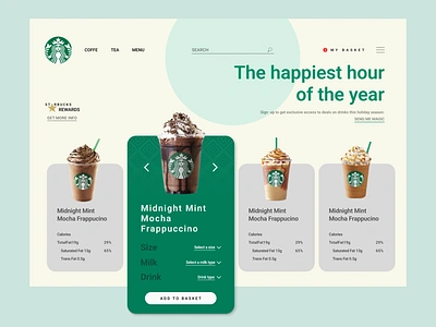 Ui/Ux design for Starbucks ui