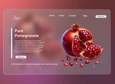 Pomegrante UI web design figma figma designer figma designs landing page pomegranate shopify ui design ui designer ui ux website wordpress