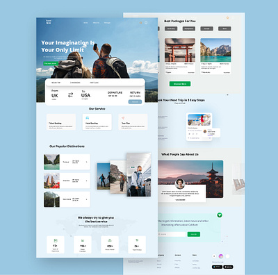 Travelling landing page UI design branding figma figma design figma designer graphic design landing page traveller travelling ui ui designer ui ux userinterface website website designer wordpress