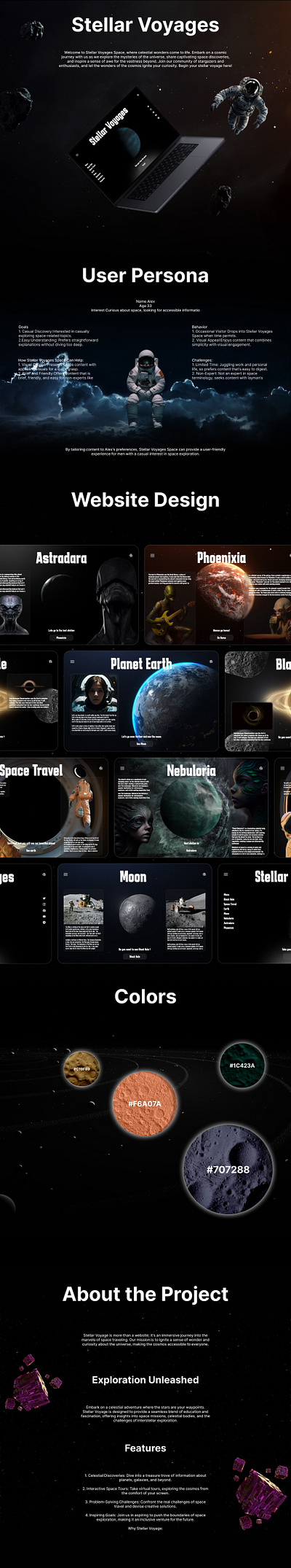 Stellar Voyages: Website Concept Case Study branding case study design logo ui ux website