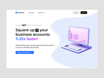 Daily UI Challenge LP #2: A landing page for Square Up daily ui design figma hype4 ui ui design ux ux design