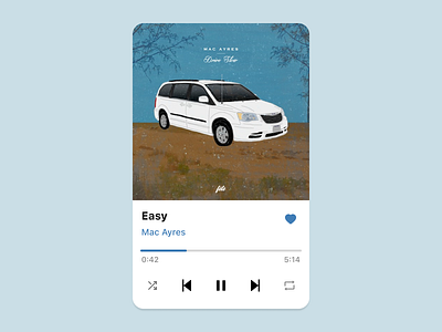 Daily UI Challenge #2: Music Player Card daily ui design figma hype4 ui ui design ux ux design