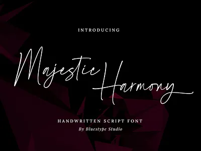 Majestic Harmony Font branding calligraphy font design elegant font font design fonts graphic design handwriting hello dribbble illustration modern font script font type typography