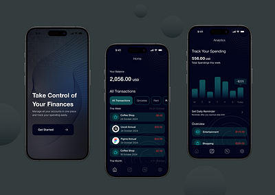 Finance Management App UI Design 💸 app app design design mobile app design ui ui design ui ux