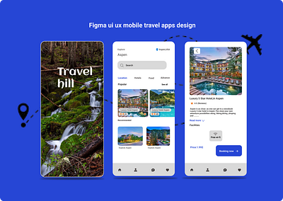 Travel mobile apps design Figma adob branding graphic design logo ui ui design