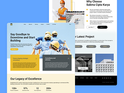 Design Project - Contructor Company Landing Page design graphic design landingpage landingpagedesign ui uiux webdesign website websitedesign