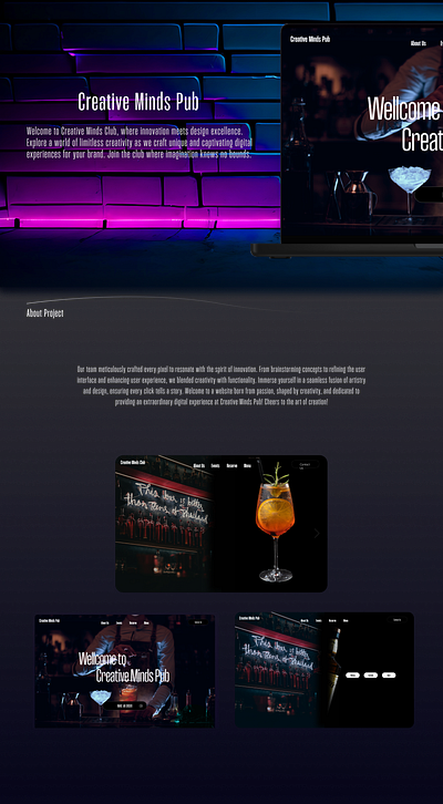 Creative Minds Pub: Website Concept Case Study branding case study design logo ui ux website