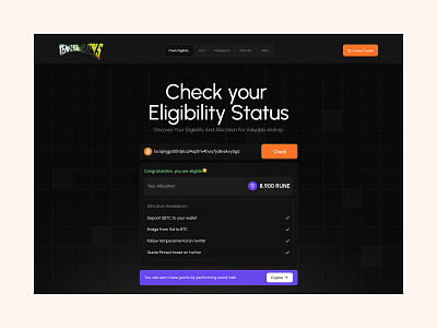 Eligibility Status - Temperamental eligibility uidesign uxdesign web3