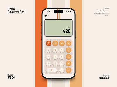 Daily UI #004 - Calculator - Retro Style calculator calculator app daily ui daily ui 004 daily ui 004 calculator daily ui calculator dailyui dailyui 004 calculator dailyui 4 calculator dailyui004 mobile calculator retro retro app retro calculator retro style retro ui design retro ui ux vhs vintage vintage app