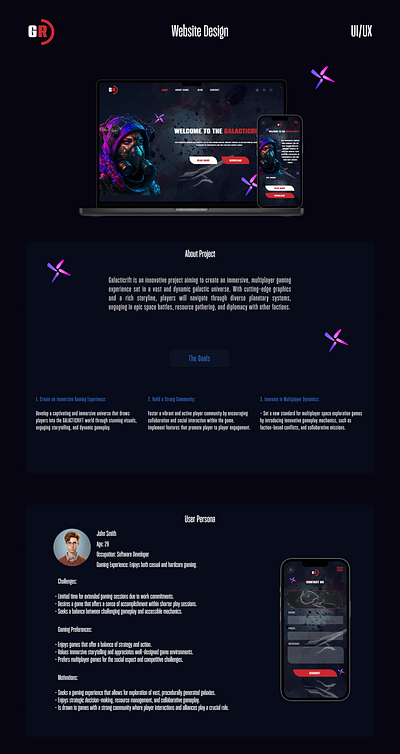 GR: Gaming Website Concept Case Study branding case study design graphic design logo ui ux website